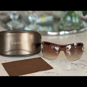 Gucci Brown GG 2711/S Horsebit Shield Sunglasses
